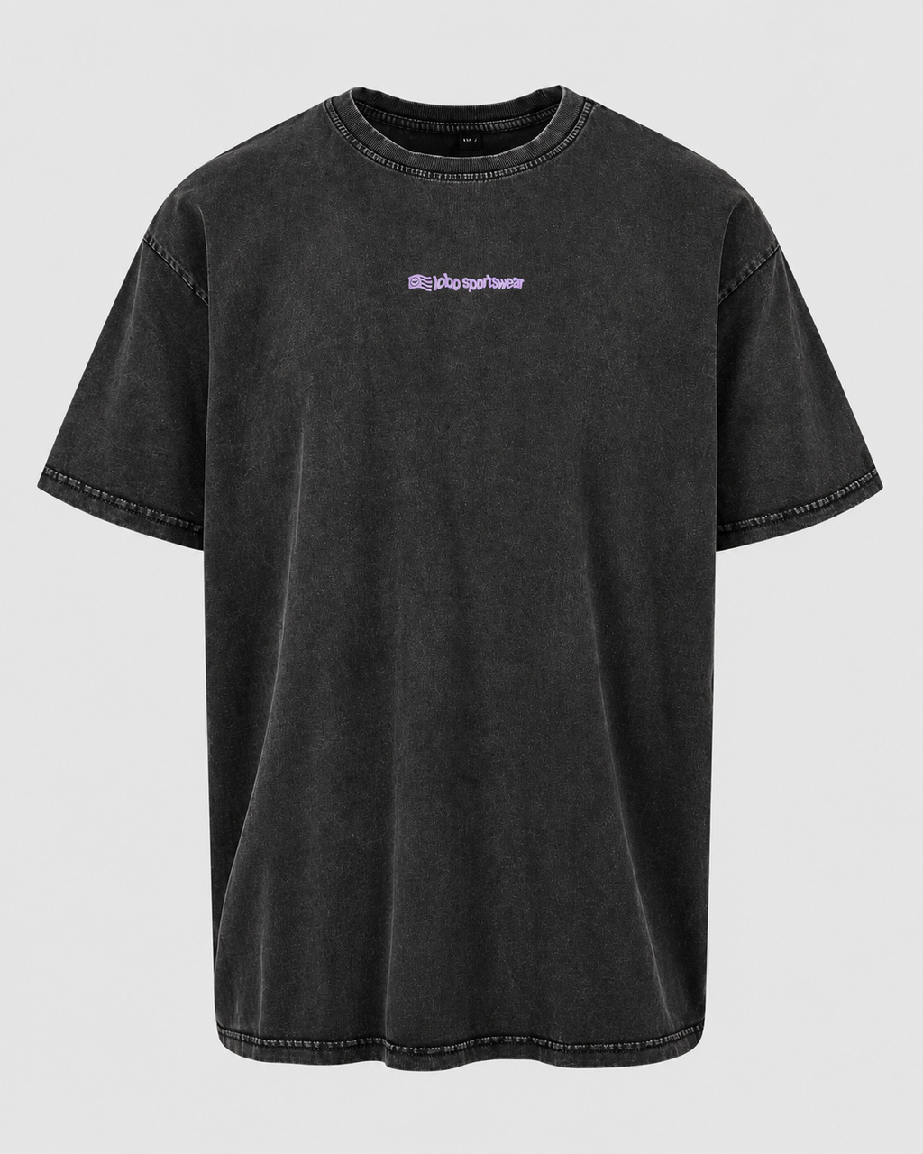 LOBO Smiley Check Oversized Tee – Vintage Black