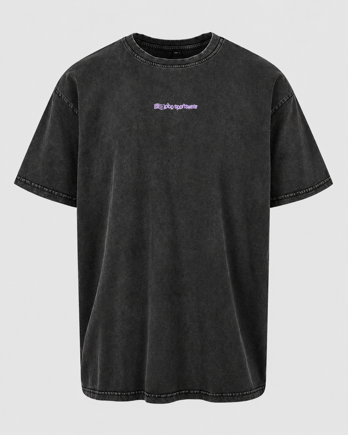 LOBO Smiley Check Oversized Tee – Vintage Black