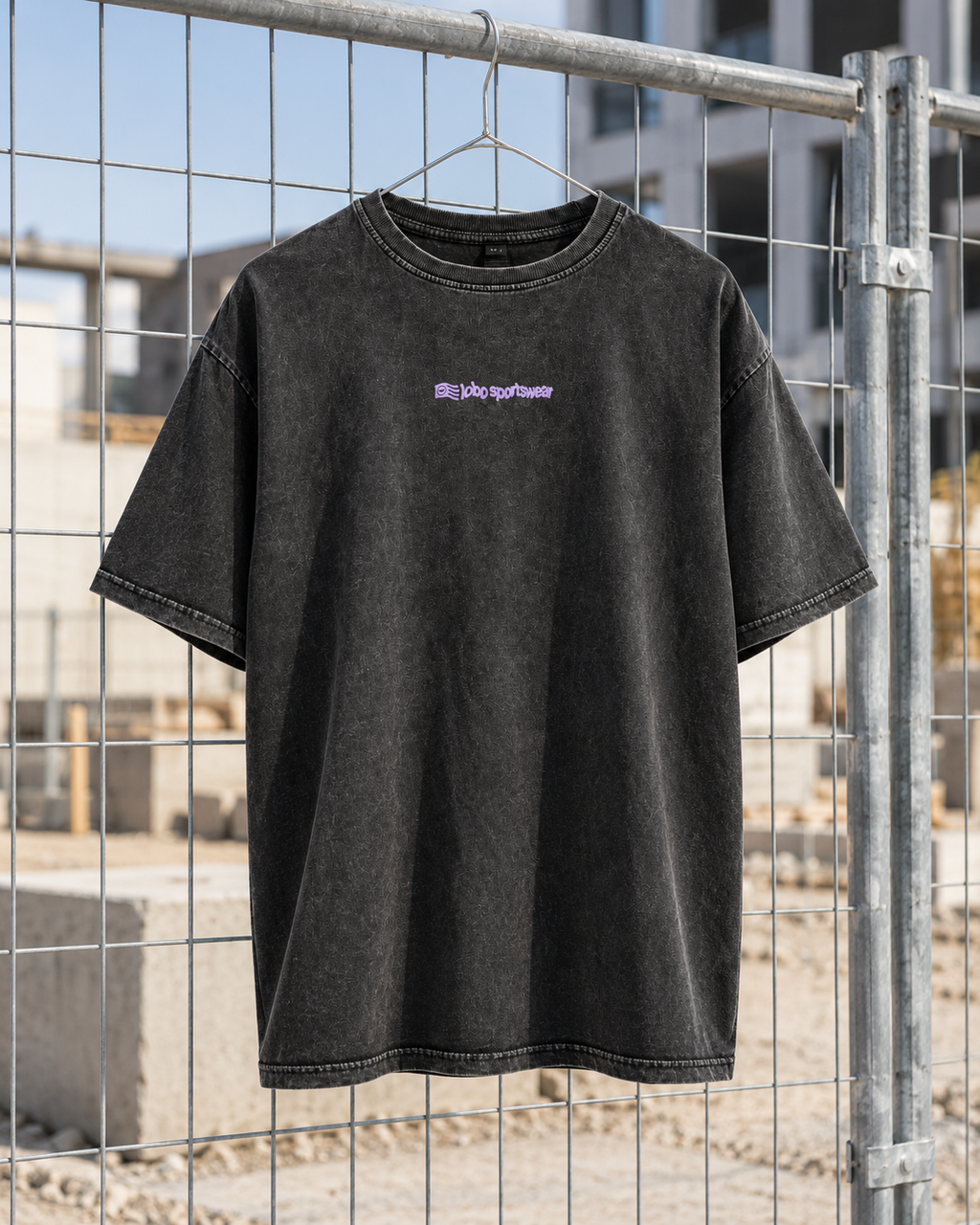 LOBO Smiley Check Oversized Tee – Vintage Black