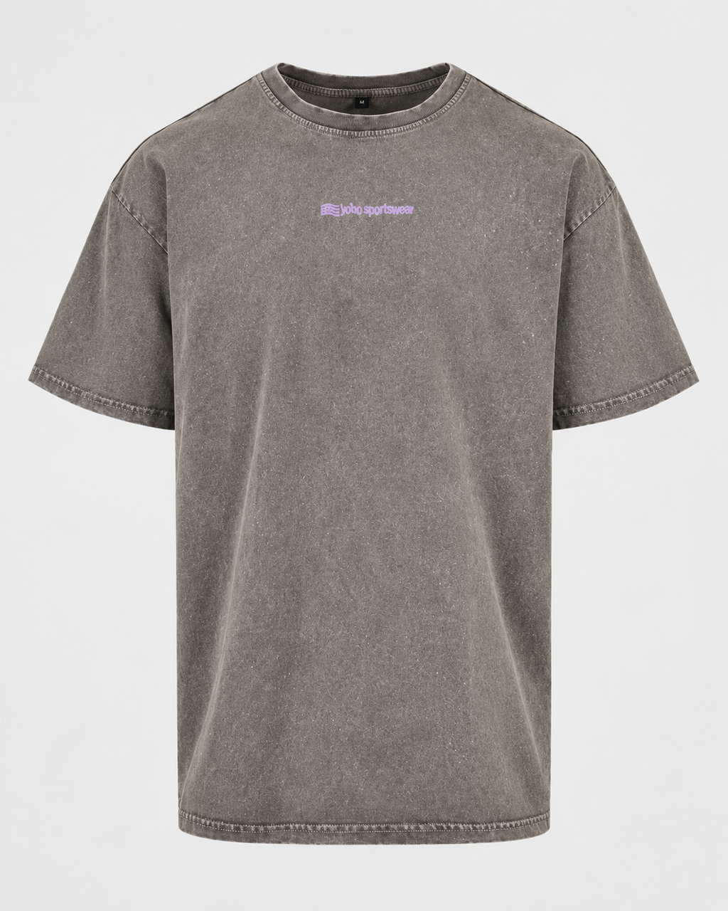 LOBO Smiley Check Oversized Tee – Vintage Grey