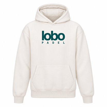 LOBO Padel Hoodie – Off White / Deep Teal