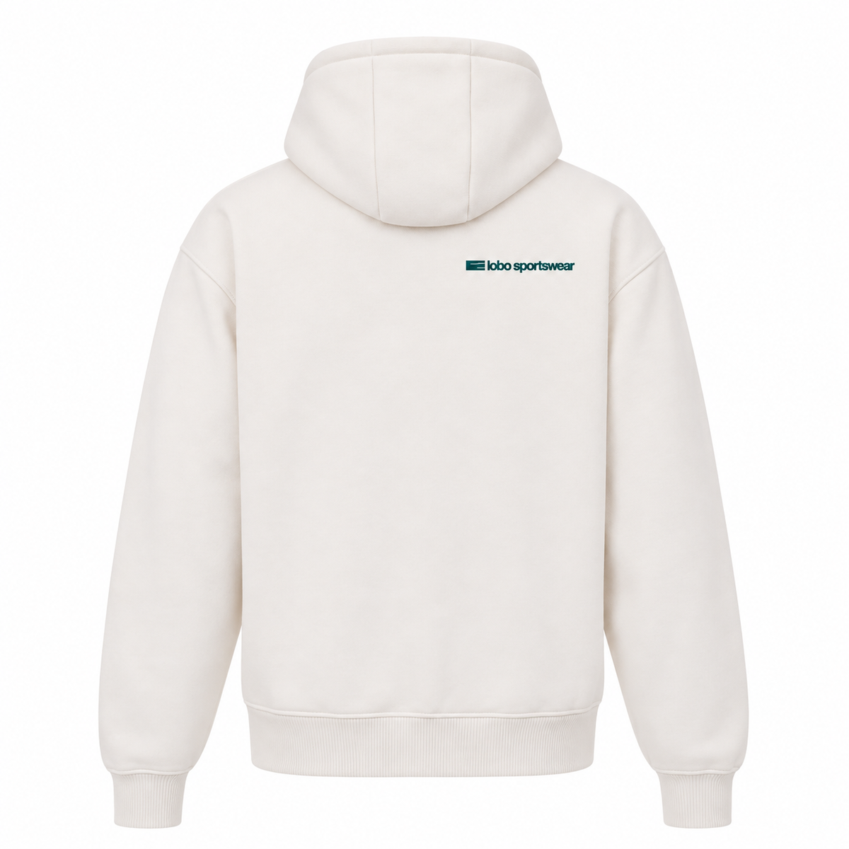 LOBO Padel Hoodie – Off White / Deep Teal