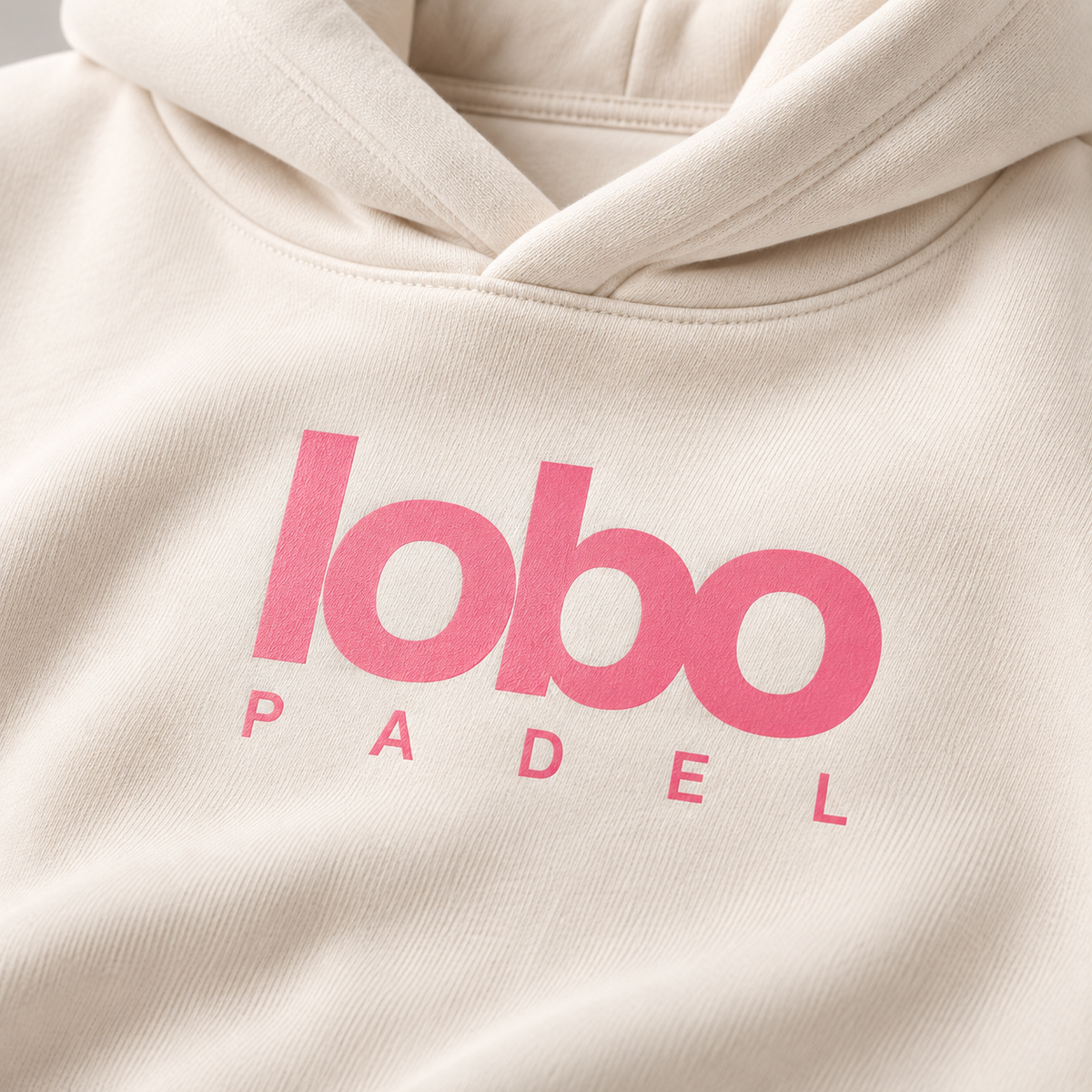 LOBO Padel Hoodie – Off White / Pink