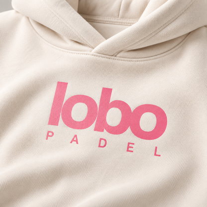 LOBO Padel Hoodie – Off White / Pink
