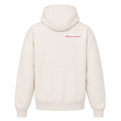 LOBO Padel Hoodie – Off White / Pink