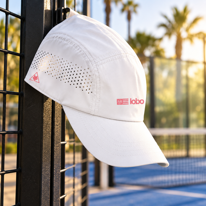 LOBO Padel Cap – White / Pink