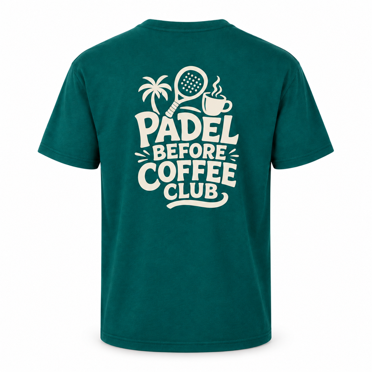 LOBO Padel Before Coffee Club T-Shirt – Bottle Green