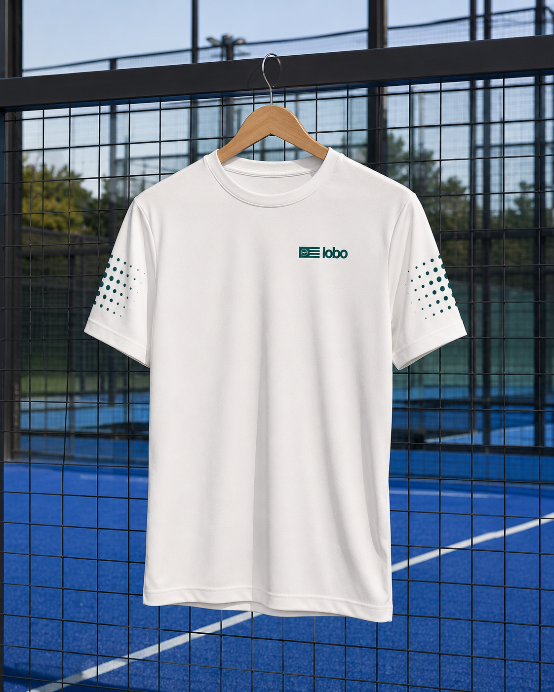 LOBO Match Tee – White / Bottle Green
