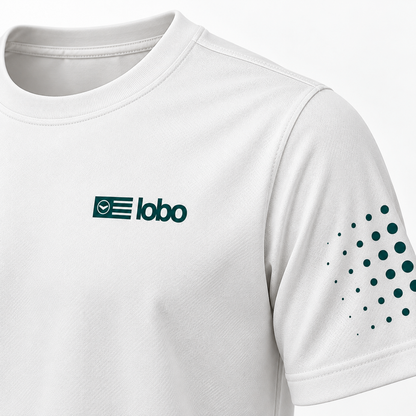 LOBO Match Tee – White / Bottle Green