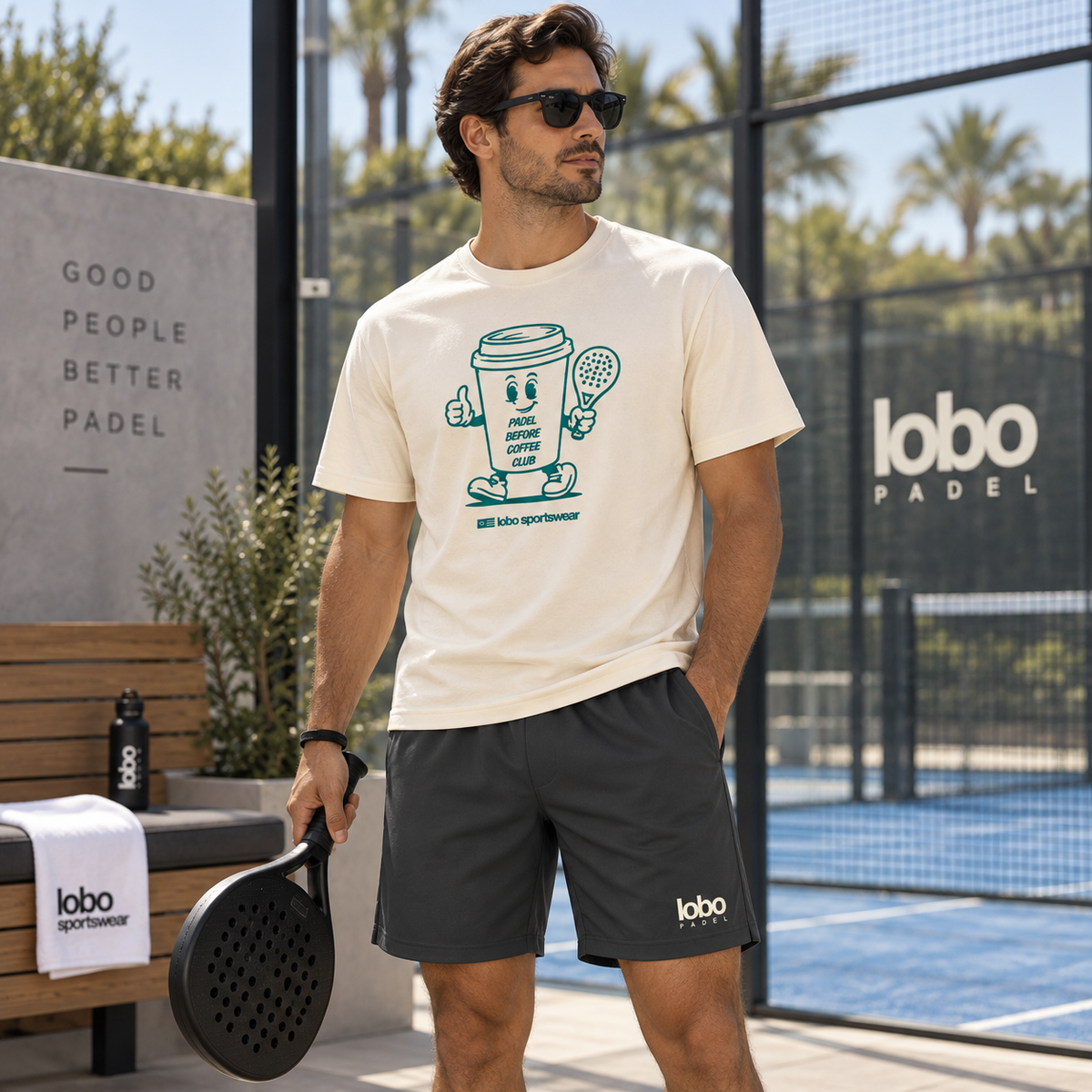 LOBO Match Shorts – Charcoal / Off-White
