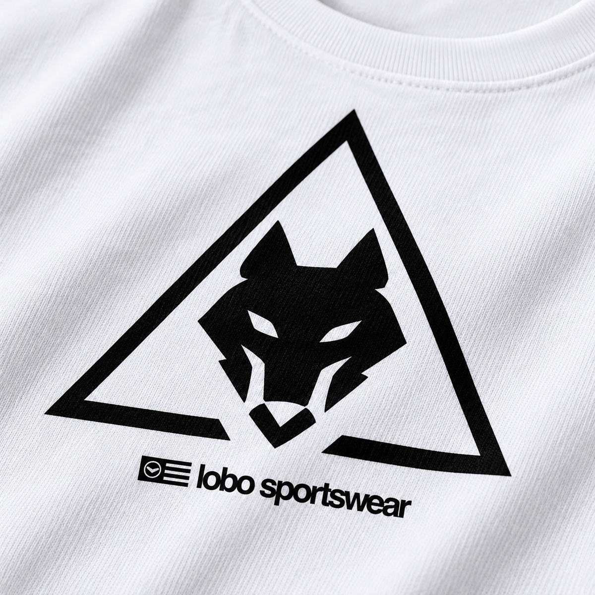 LOBO Off Court Wolf Tee – White / Black