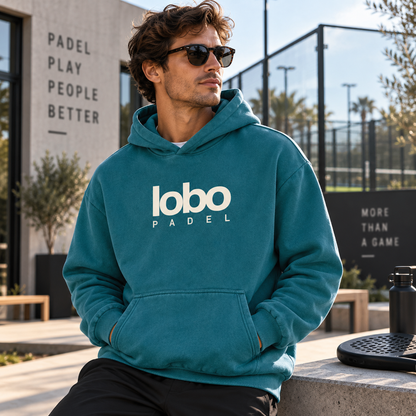 LOBO Padel Hoodie – Petrol / Cream